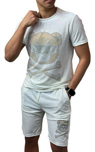 Conjunto Playera Y Short Bermuda Deportivo Hombre Casual