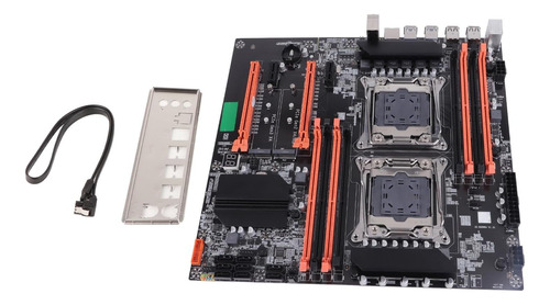 Placa Mãe Dual X99 2011-3 V 8x Ddr4 2x Nvme +2x Xeon 2630 V3 Preto