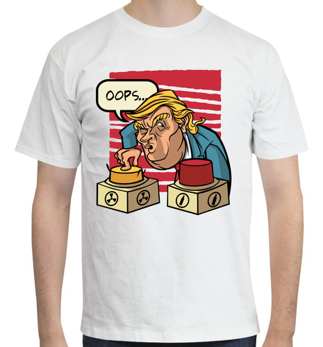 Playera Hombre Manga Corta Cartoon Trump