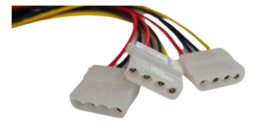 Cable Molex 1 A 3 Puertos, Splitter Divisor 1 A 3 Molex