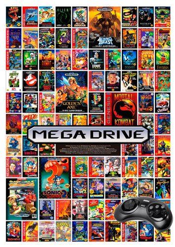 Superpôster OLD!Gamer - Mega Drive - Arte A - Grandes Sucessos, de Editora Europa. Editorial Editora Europa, capa mole em português, 2022
