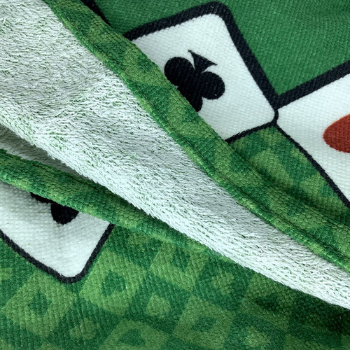 Toalha Para Jogo De Baralho Retangular Grande Aveludada Cor Verde