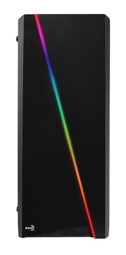 Gabinete Gamer Aerocool Cylon Tg Negro Rgb Cristal Templado