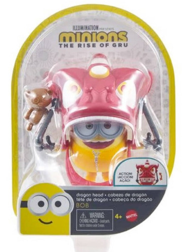 Minions Figura Bob Cabeza De Dragon 10cm Laugh Lab