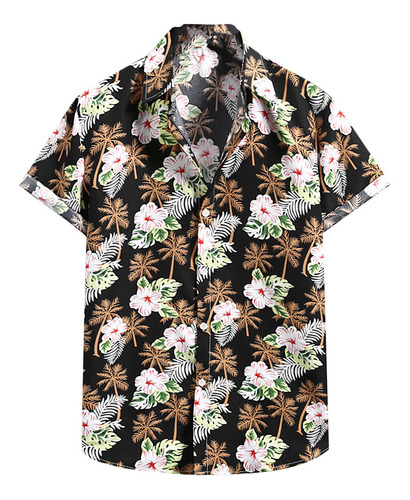 Camisa Hombre Manga Corta Hawaiana Beach Printed Summer C Camisa Hombre Manga Corta Hawaiana Beach Printed Summer C