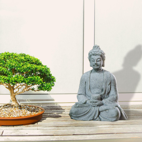 2 Mini Estatua De Buda Sentado Meditando Estatuilla De Buda