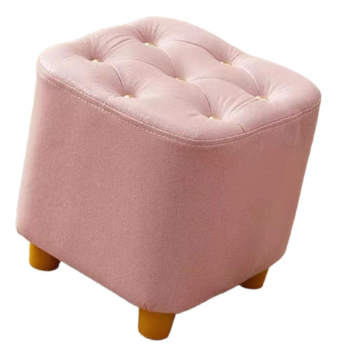 Taburete Pequeño Para Asiento Otomano, Base De Silla, Rosa
