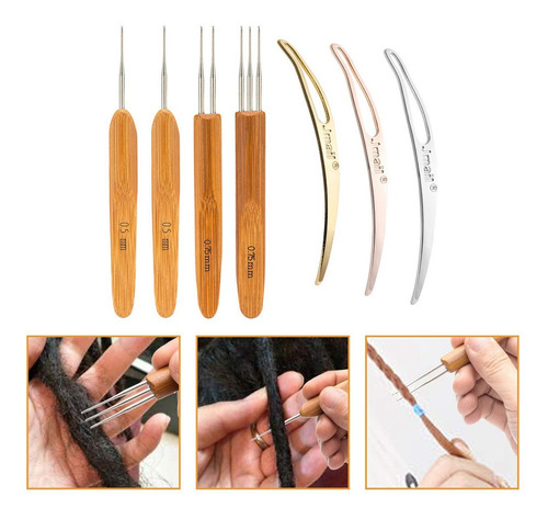 7 Ganchos De Ganchillo Para Rastas Para El Cabello, De