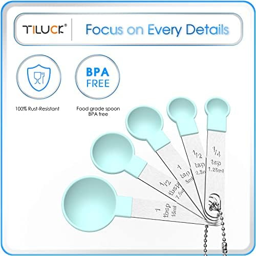 Juego De Tazas Y Cucharas Medidoras Tiluck, Tazas Y Cucharas