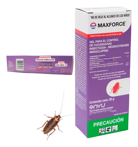 Maxforce Bayer 30 Gr Mata Cucarachas Max Force Envío Gratis