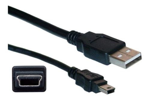 Cable Usb A Mini Usb De 5 Pines Machos 1.20 Metros Trautech