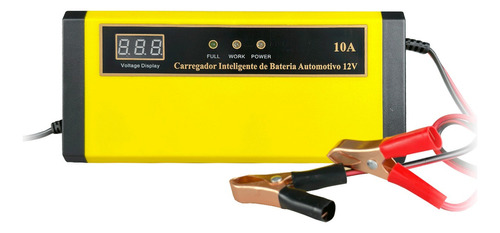 Fonte Carregador Charger 10a Com Garras Jacaré Cor Amarelo