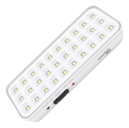 Luz De Emergencia Recargable 30 Leds Bateria Litio Interelec