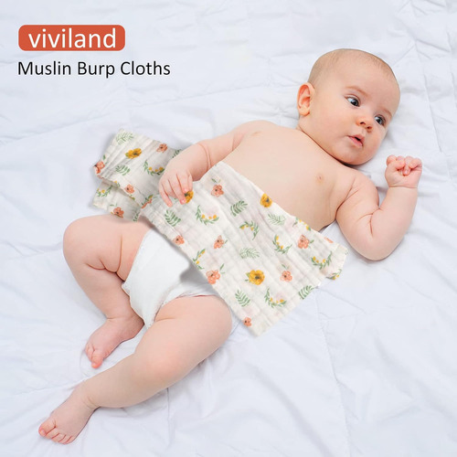 Paños De Muselina Para Bebé, 100% Algodón, Súper Absorbentes