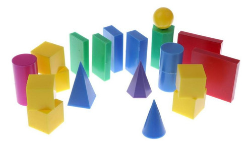 Zx 20 Peças De Plástico Geométrico Sólido 3-d Shapes