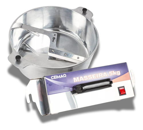 Máquina De Salgados Pop Inox + Masseira 5kg + Duplo Recheio 220v