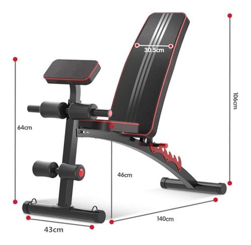 Máquina Multifuncional Banco De Pesas Banca Libre Gym