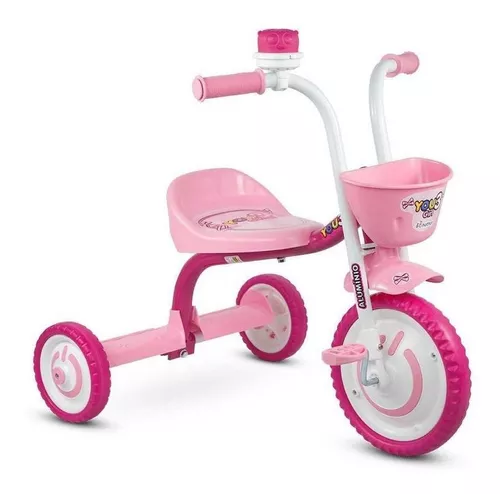 Velotrol Triciclo Infantil Motinho Motoca Butterfly Com Luz Cor