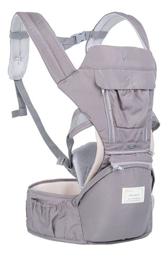 Bolsa ergonómica tipo canguro para bebés y mamá, 12 posiciones, 3 en 1, color gris