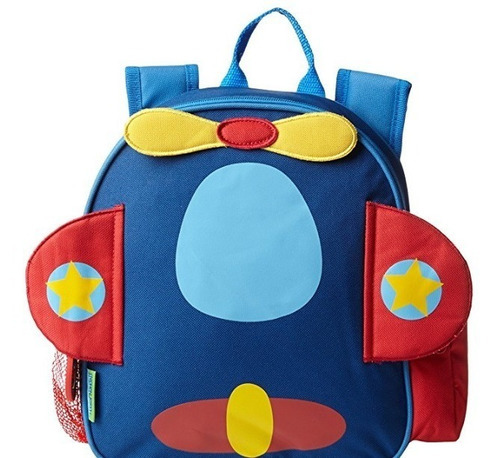 Mochila Infantil De Avión Azul/rojo