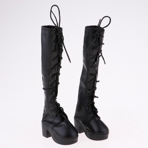Imagen 5 de 6 de Zapatos De Muñeca De Moda Con Cordones Negros Para 1/3 Bjd