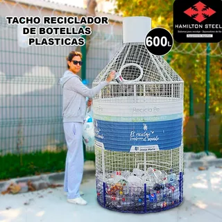 Tacho Para Reciclar Botellas De Plastico En Parques