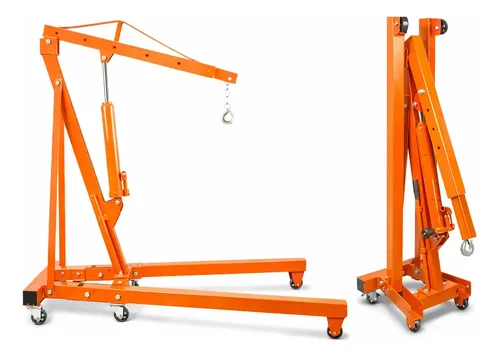 Guincho Hidráulico KN1 King Note de 1 Ton Com Prolongador E Rodas De Ferro cor Laranja