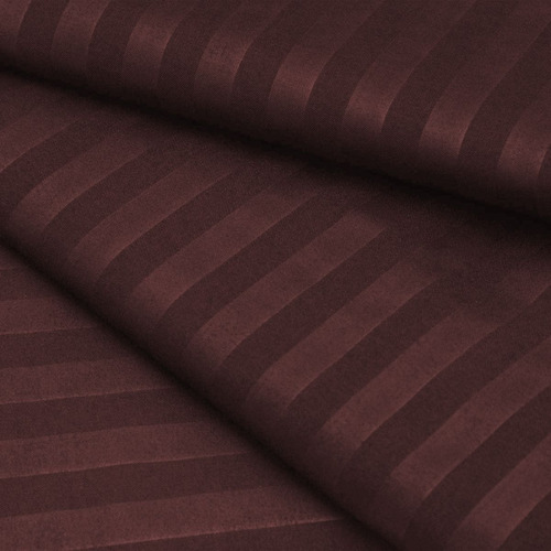 Juego De Sábanas King Size 3000 Hilos Egipcian Premium Chocolate Rayas