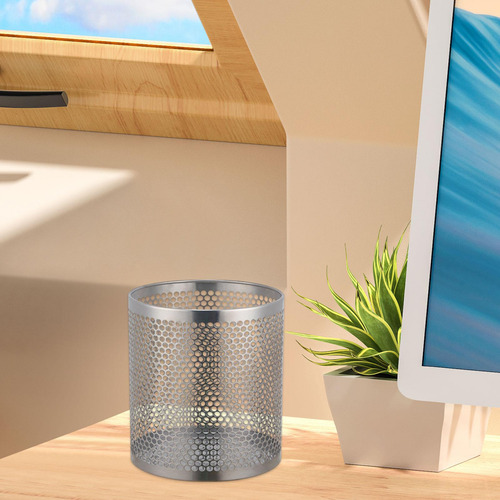 Contenedor De Basura De Acero Inoxidable, Ligero, Plata