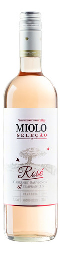 Vinho Brasileiro Rosé Seco Miolo Seleção Carbenet Sauvignon Tempranillo Campanha Garrafa 750ml
