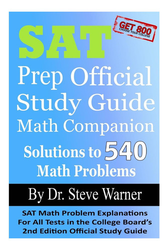 Libro: Guía De Estudio Oficial De Sat Prep Math Companion: S