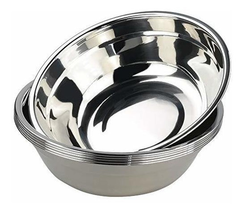 Cadineus 18/10 Stainless Steel Bowls Set Of 6, Metal Mixing 