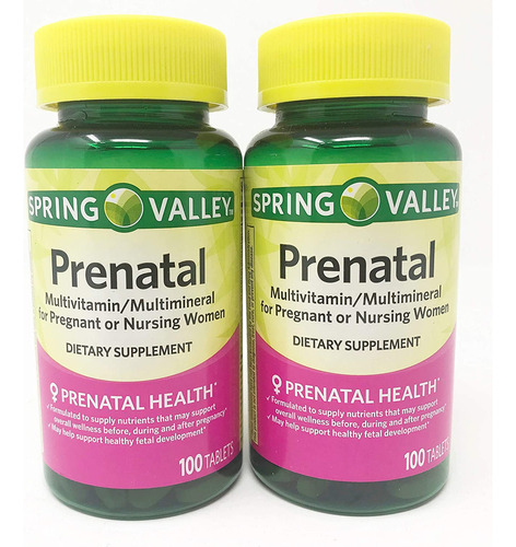 Spring Valley   Prenatal, Multivitamínico, Multimineral, Paq