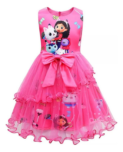 Vestido De Princesa Gabby Dollhouse Para Niñas Disfraz De