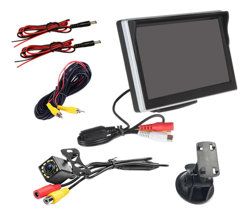 . 5in 12 Led Cámara De Visión Trasera De Coche Cámara De