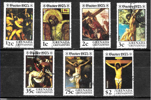 Grenada 1975 Pintura Jesus Crucifico Velasquez Caravaggio