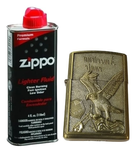 Kit Zippo / Gas + Encendedor Tipo Zippo Eagle3