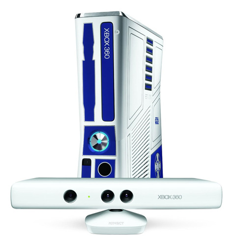 Microsoft Xbox 360 + Kinect Slim 320GB Limited Edition Star Wars Bundle cor matte blue e white