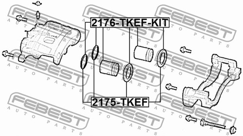 Imagen 3 de 6 de Kit Caliper Delantero Dodge Caliber Jeep Compass 2.4 07 17
