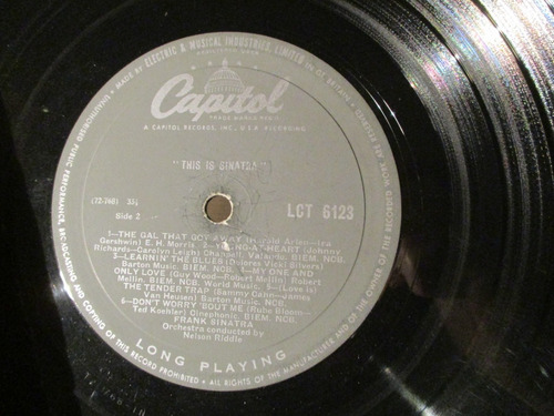 Imagen 5 de 5 de Frank Sinatra - This Is Sinatra (capitol Lct 6123) Great Bri