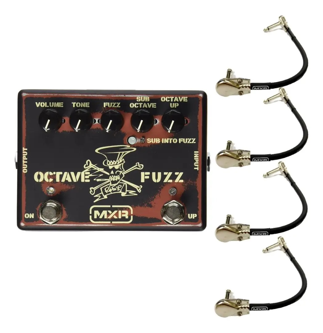 Pacote de pedais Mxr Sf01 Slash Octave Fuzz com 4 cabos | MercadoLivre