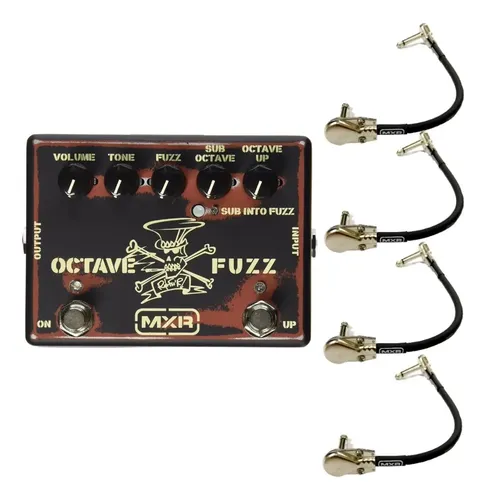 Pacote de pedais Mxr Sf01 Slash Octave Fuzz com 4 cabos