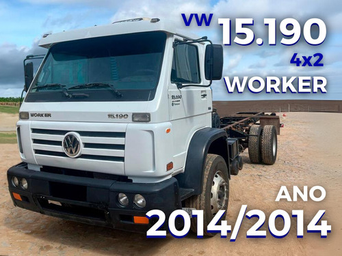 Vw 15190 Worker 4x2 Ano 2014/2014 = Mb 1319 1719 1419 17190