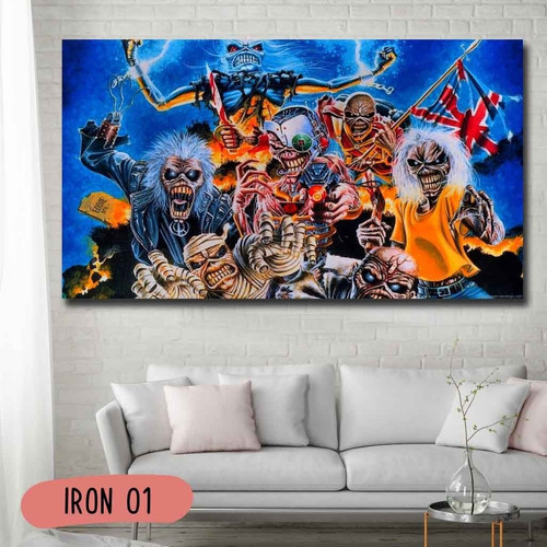 Cuadros De Iron Maiden 120x70 Decorativo Moderno Canvas