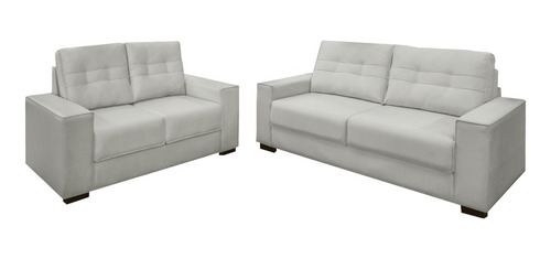 Juego De Living Sofa 2 Y 3 Cuerpos Tapizados En Tela Decor