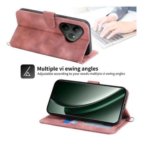 Funda Abatible For Realme Gt6 5g Múltiples Ranuras For De