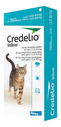 Anti (pulgas  Garrapatas) Credelio Gatos X 3 Tab - 2.0-8.0kg