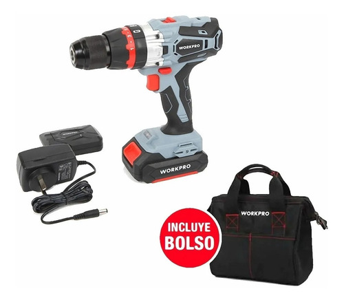 Imagen 1 de 3 de Taladro Percutor Atornillador 20v Litio Workpro W122034