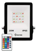 Comprar Reflector Led Rgb 20w Multicolor Exterior Control Remoto