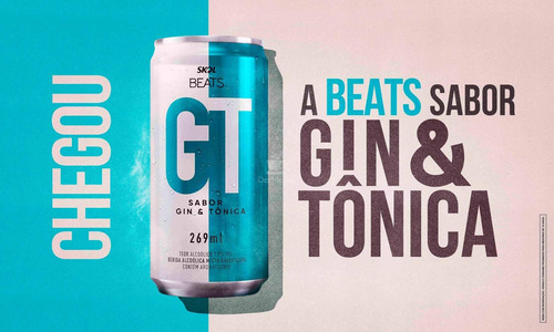 Skol Beats Gt - Gin Tonica Pronta - 15 Unidades - Novidade
